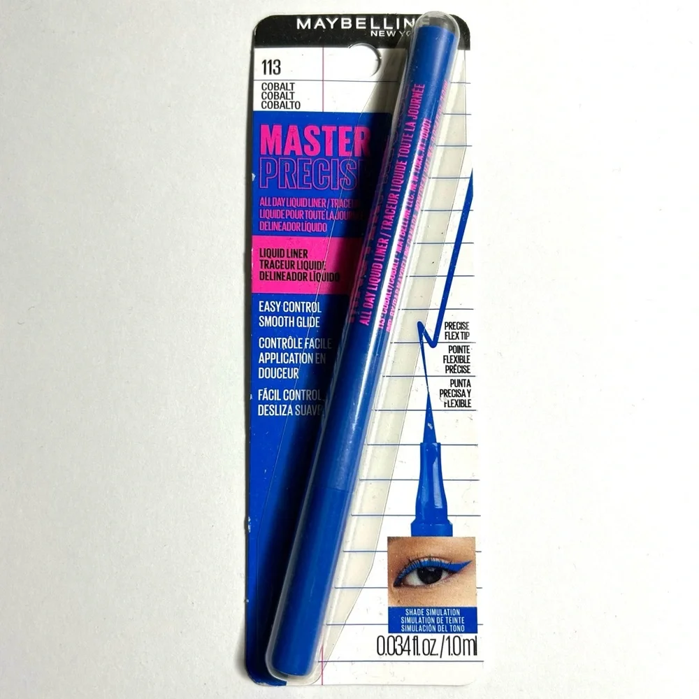 🆕 MAYBELLINE Master Precise All Day Liquid Eyeliner, Waterproof 113 Cobalt Blue